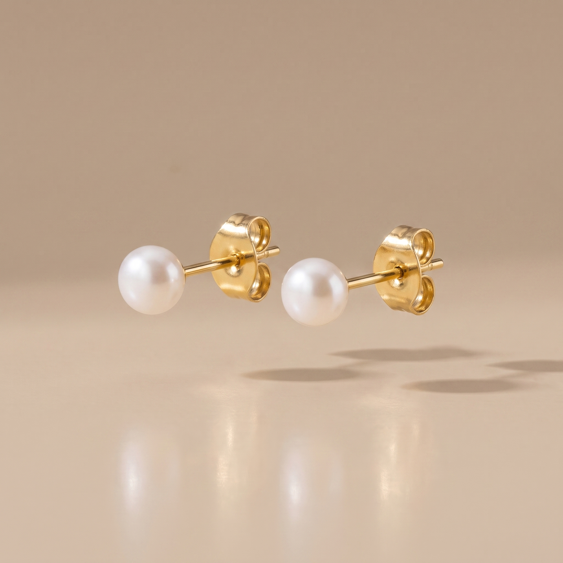 Asea Freshwater Pearl Studs — front view