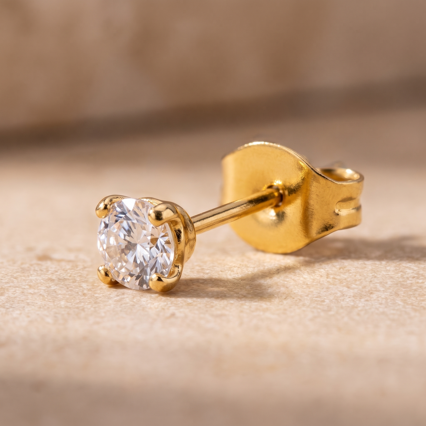 Asea Zircon Solitaire Studs — close-up detail