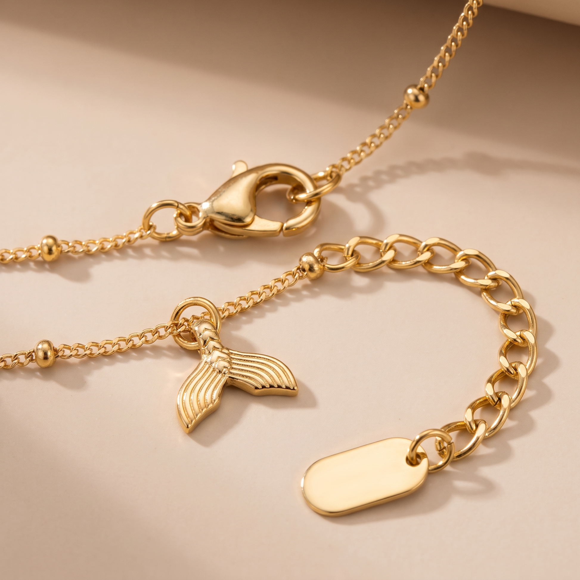Asea Mermaid Chain Anklet — close-up detail
