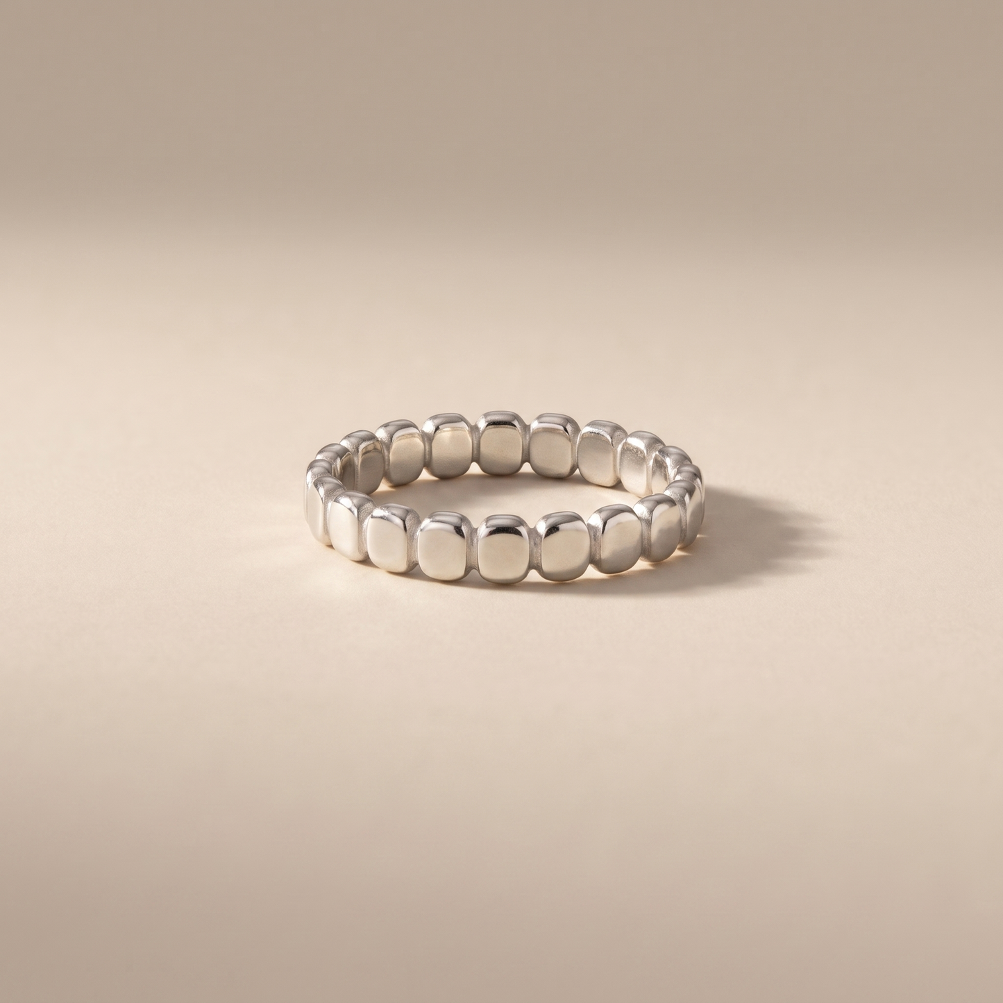 Asea Bead Stacking Ring — Silver Color
