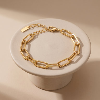 Asea Statement Paperclip Chain Bracelet — angle