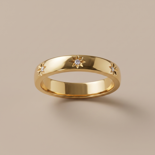 Asea Zircon Sparkle Band Ring — front view
