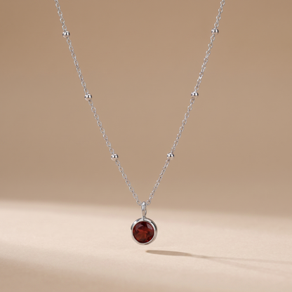 Asea Birthstone Pendant Necklace — Silver Color