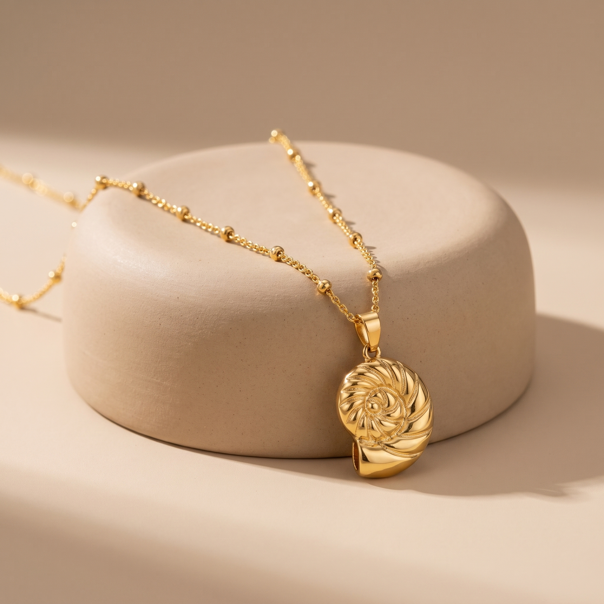 Asea Nautilus Shell Necklace — angle