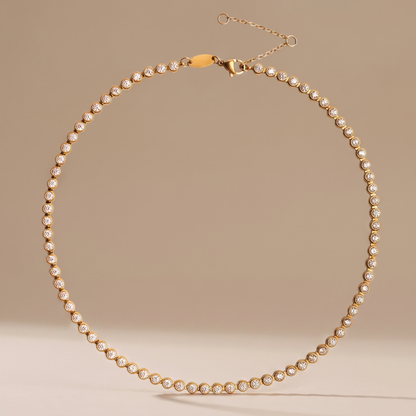 Asea Zircon Tennis Choker — front view