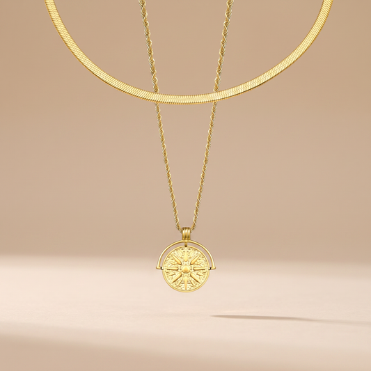 Asea Golden Glow Jewellery Set — front view