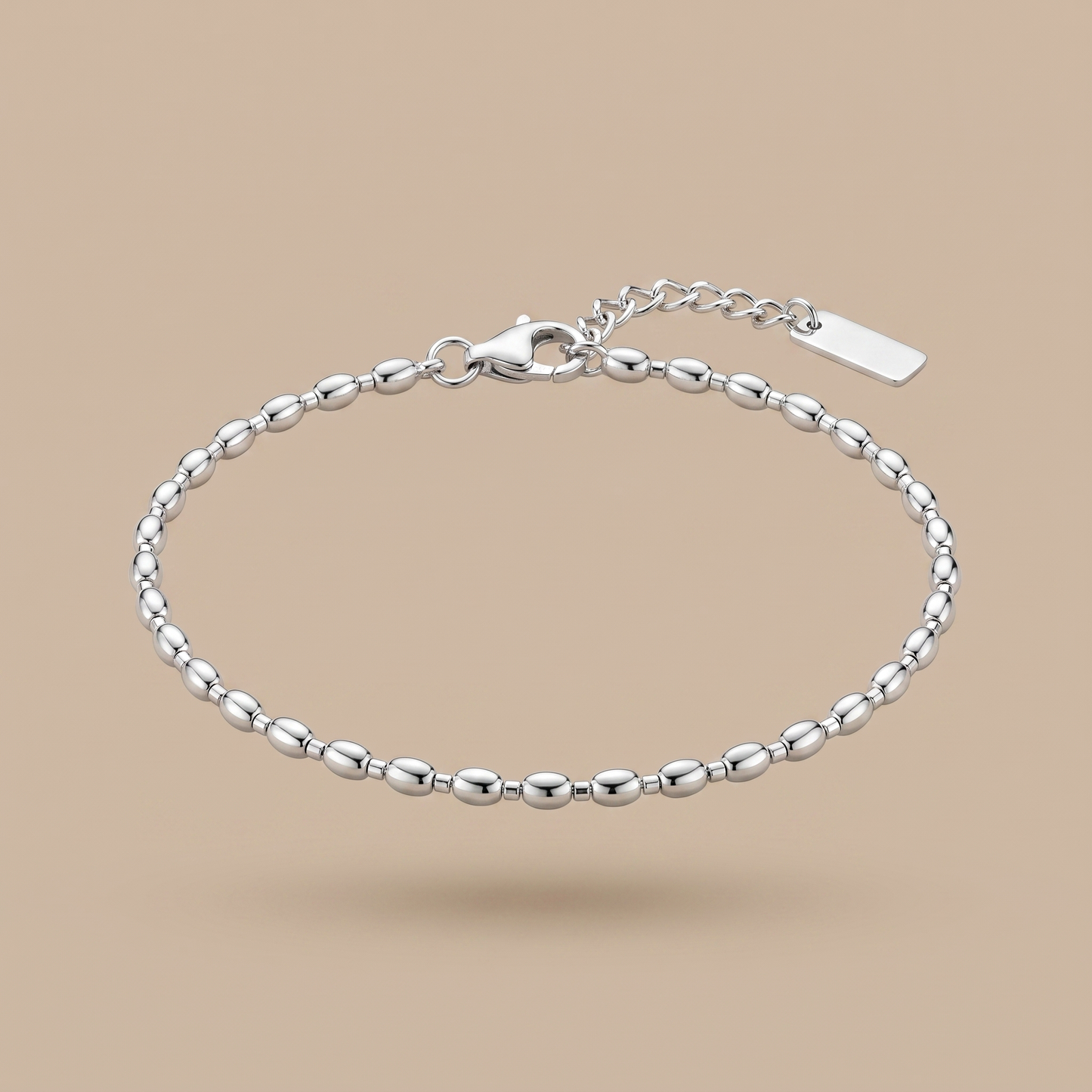 Asea Pebble Bead Bracelet — Silver color