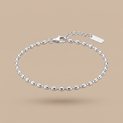 Asea Pebble Bead Bracelet — Silver color