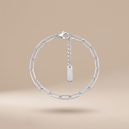 Asea Vieques Paperclip Chain Bracelet — Silver color