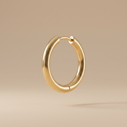 Asea Classic Thick Gold Hoops — front view