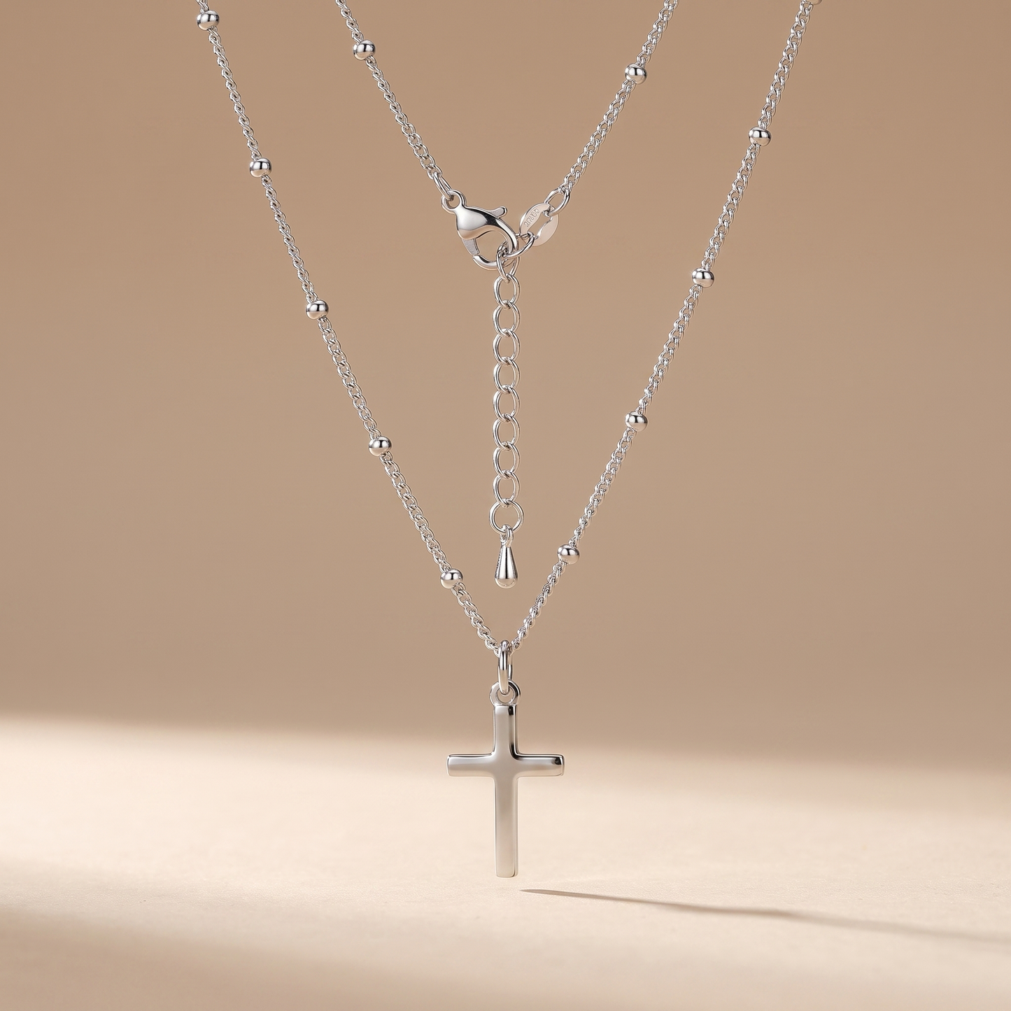 Asea Delicate Cross Pendant — Silver Color