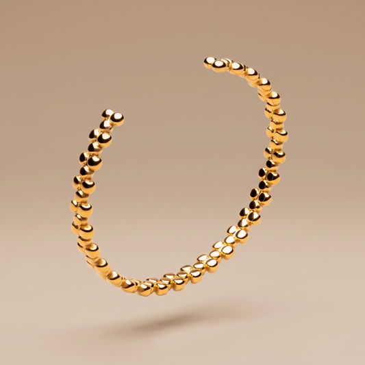 Asea Bloom Beaded Cuff — front view