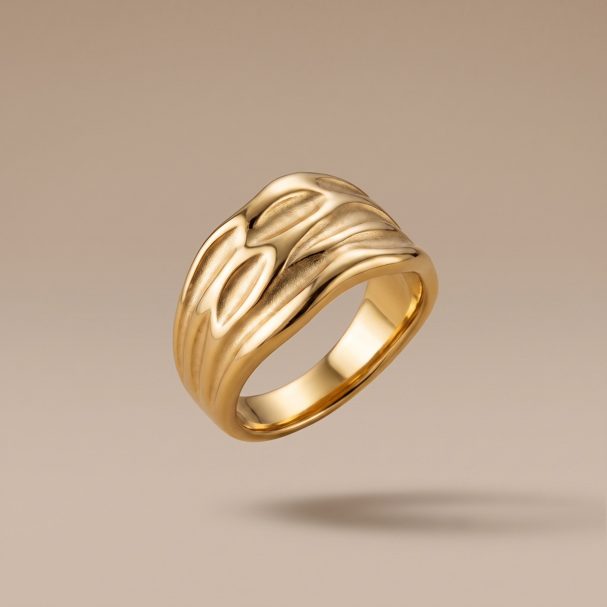 Asea Amara Sculptural Statement Ring — front view