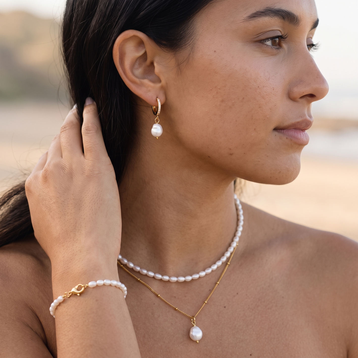 Asea Pearl Favourites Set — worn by model