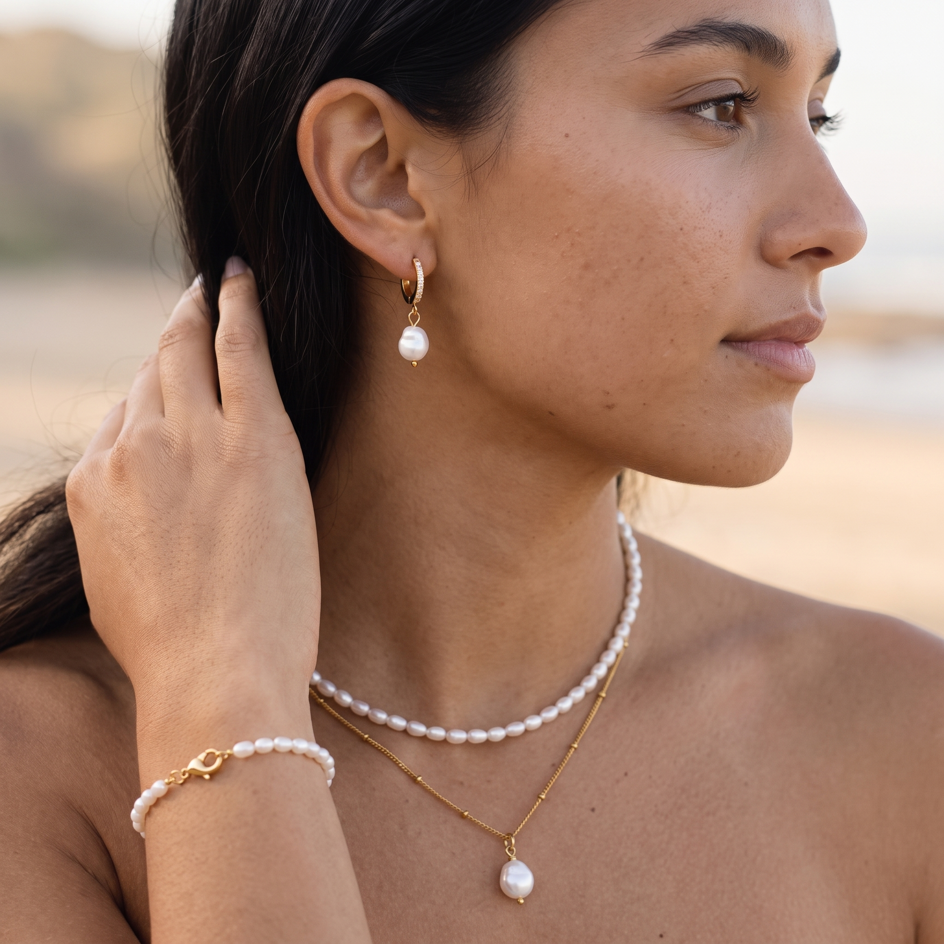 Asea Pearl Favourites Set — worn by model