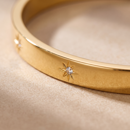 Asea Lumina Zircon Cuff — close-up detail