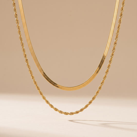 Asea Altea Double Layered Necklace — front view