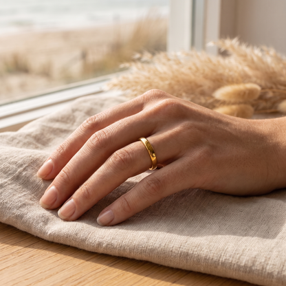 Asea Classic Daily Band Ring — worn by model