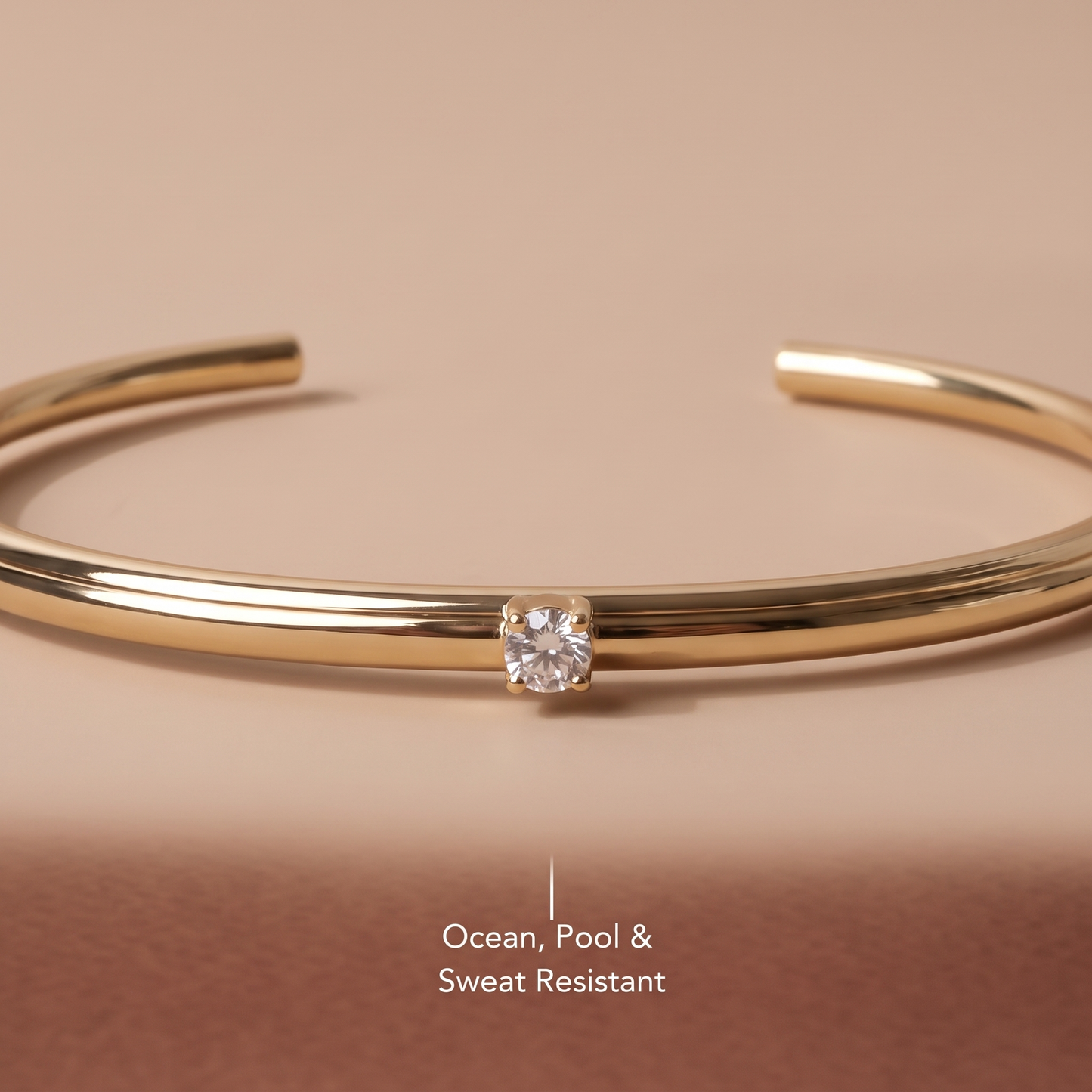 Asea Slim Solar Cuff Bracelet — close-up detail