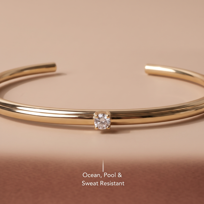 Asea Slim Solar Cuff Bracelet — close-up detail