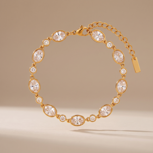 Asea Aurelia Zircon Station Bracelet — front view