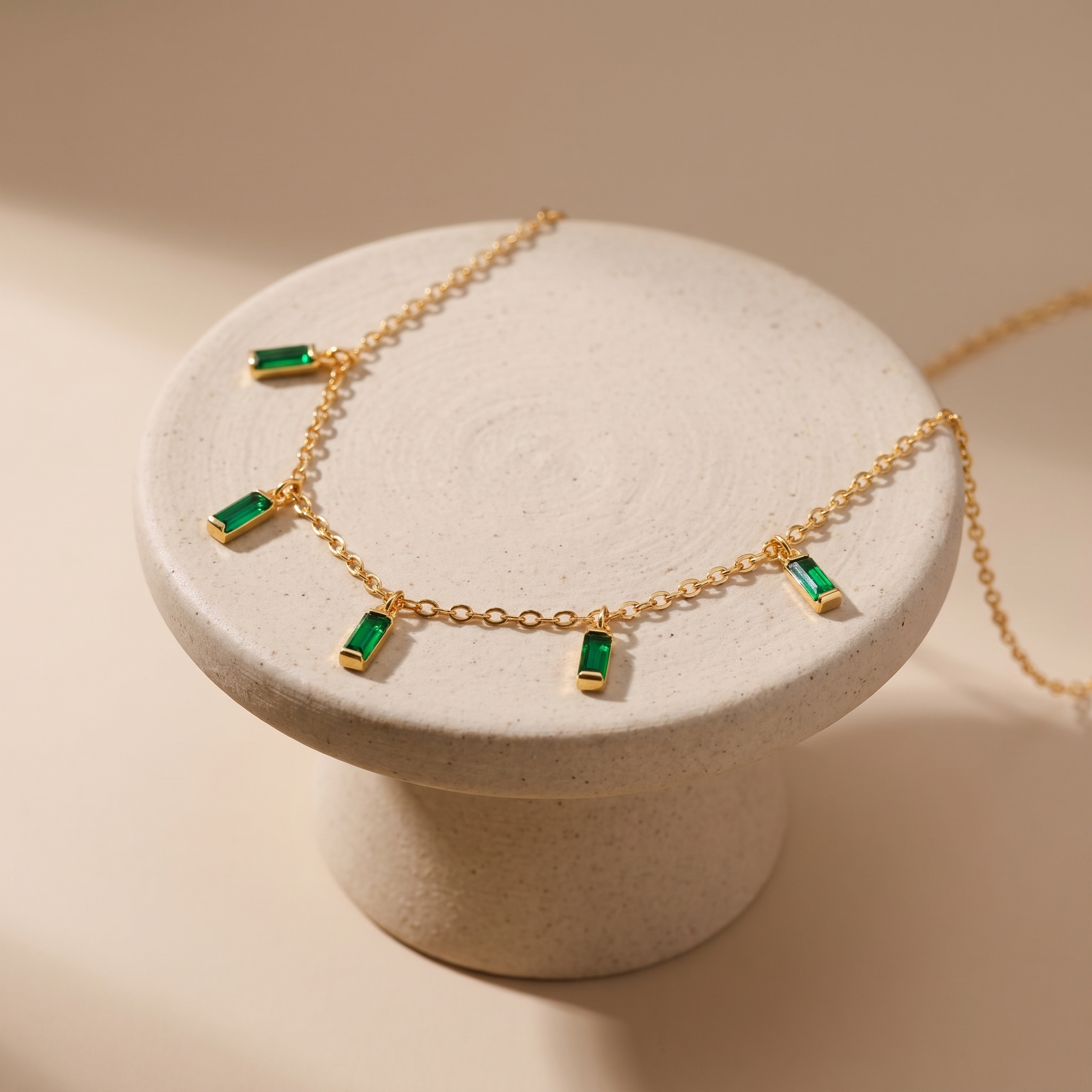 Asea Rain of Emeralds Drop Choker — angle