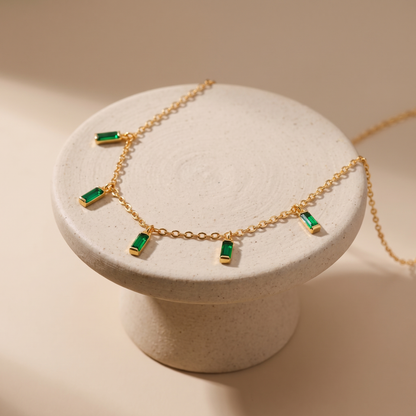 Asea Rain of Emeralds Drop Choker — angle