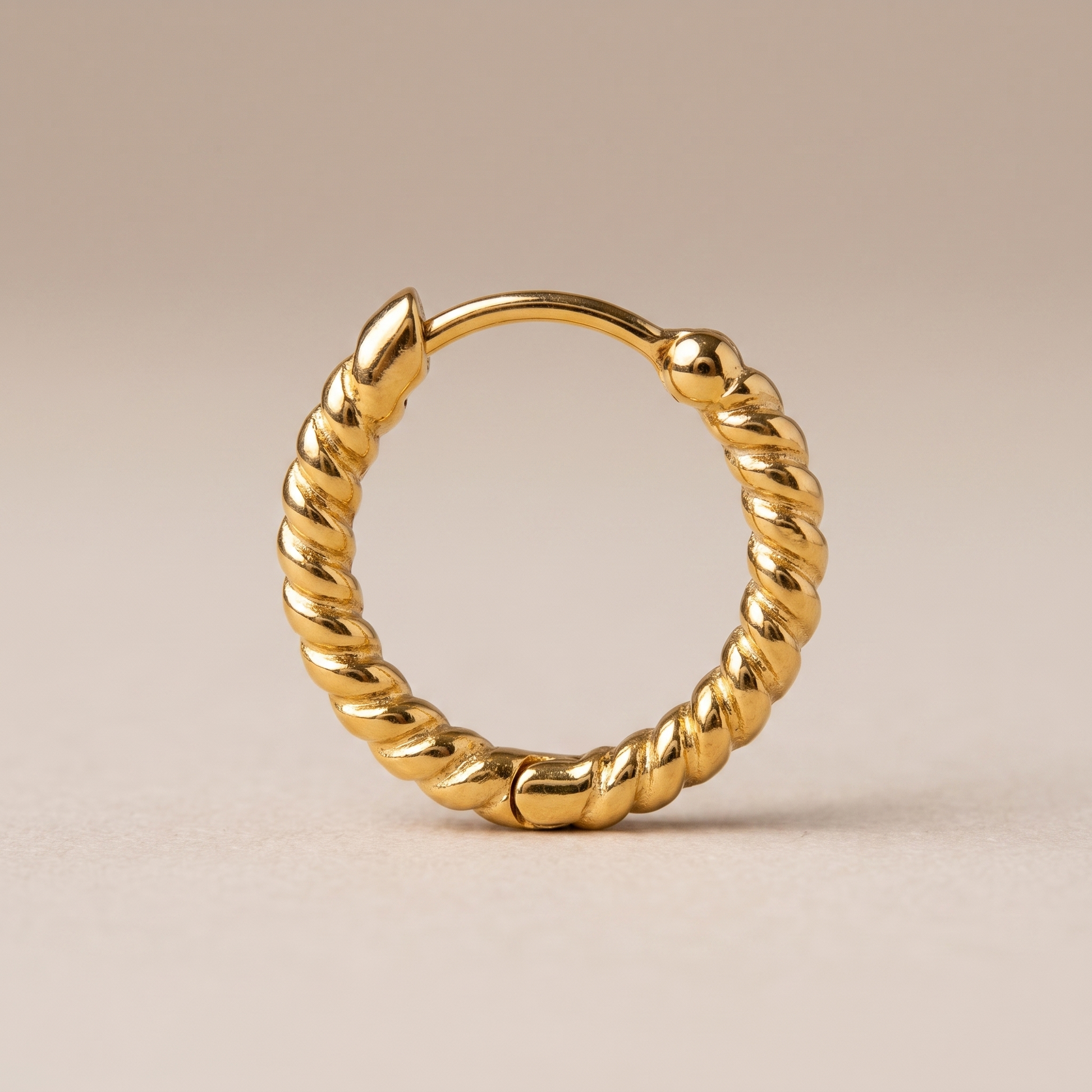Asea Rope Twist Hoops — close-up detail