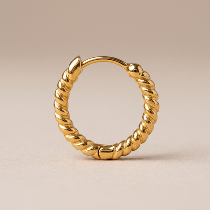Asea Rope Twist Hoops — close-up detail