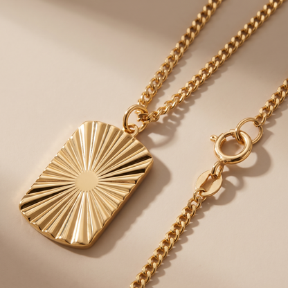 Asea Shoreline Sunray Necklace — close-up detail