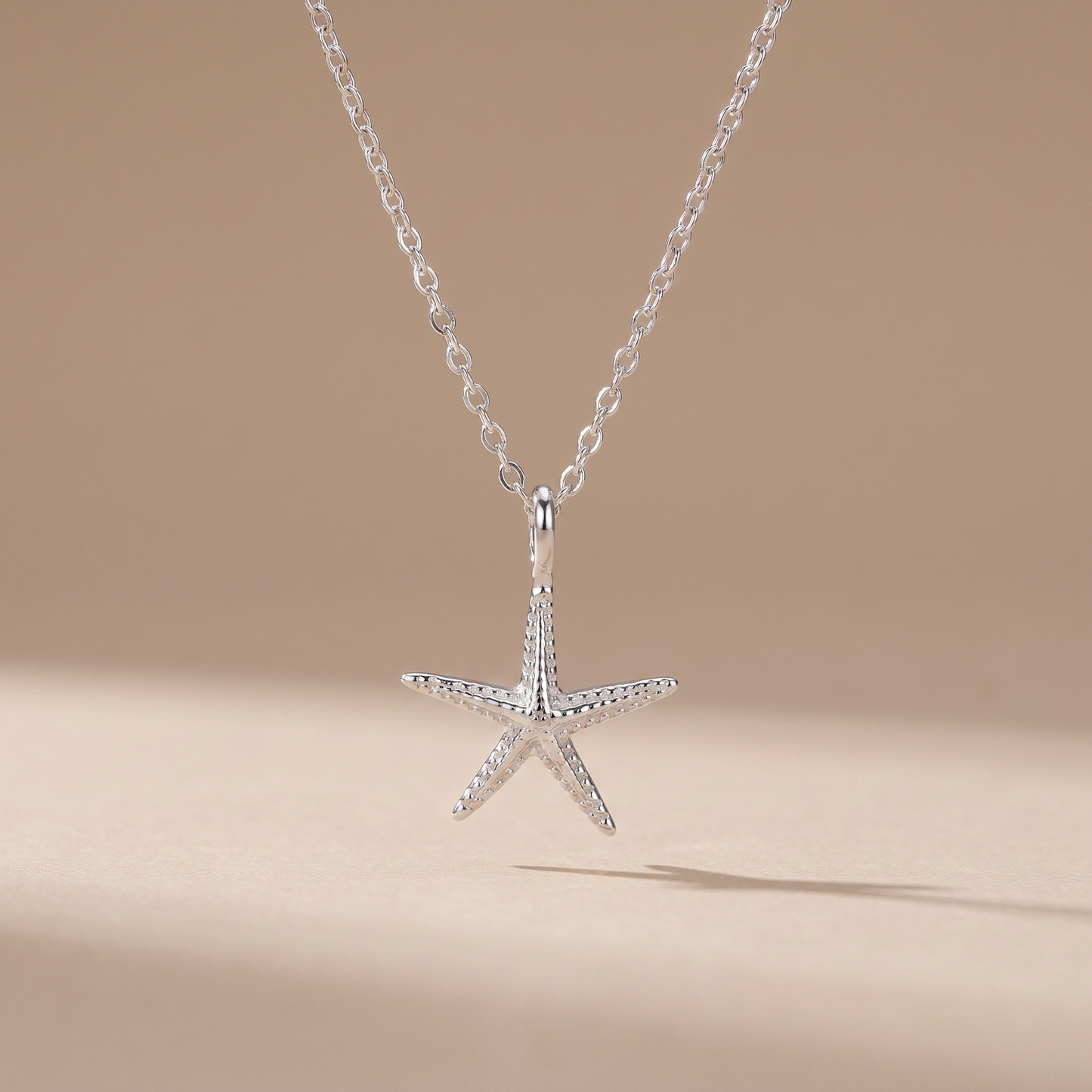 Asea Starfish Charm Necklace — Silver Color