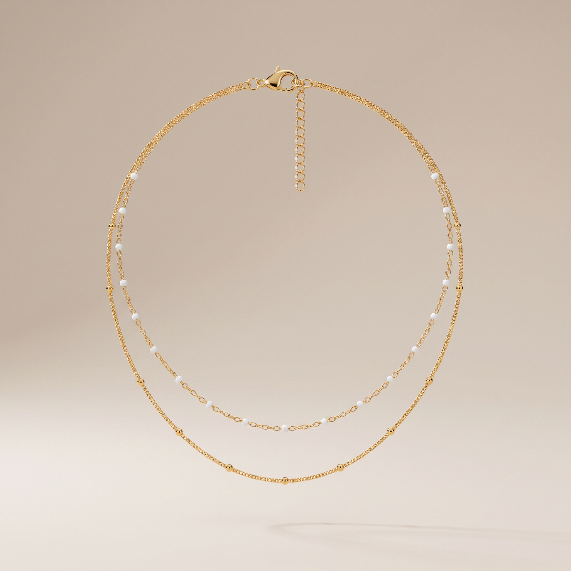 Asea Twin Beaded Choker — front view