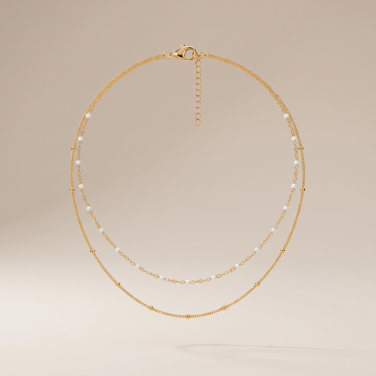 Asea Twin Beaded Choker — front view