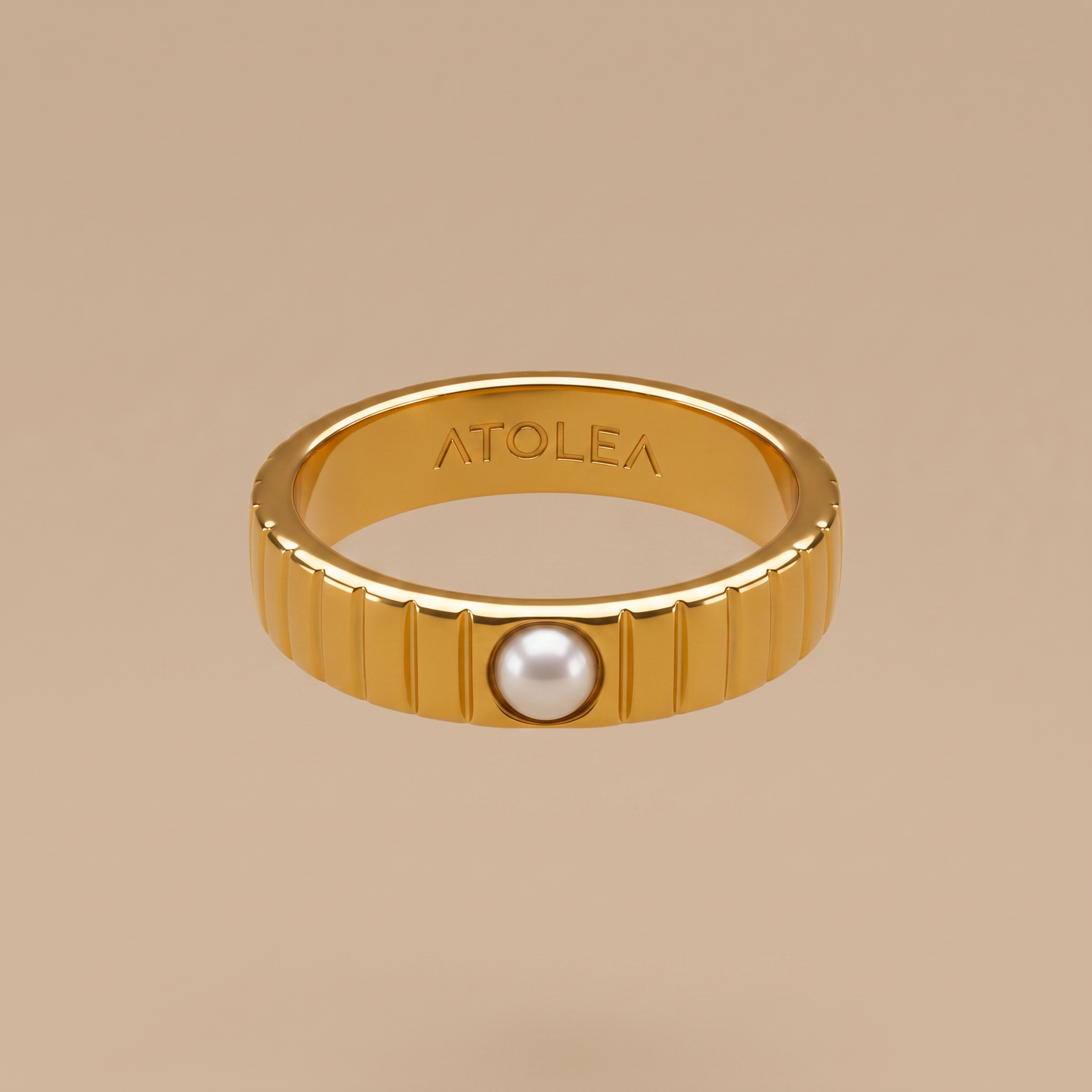 Asea Coraline Shell Pearl Ring — front view