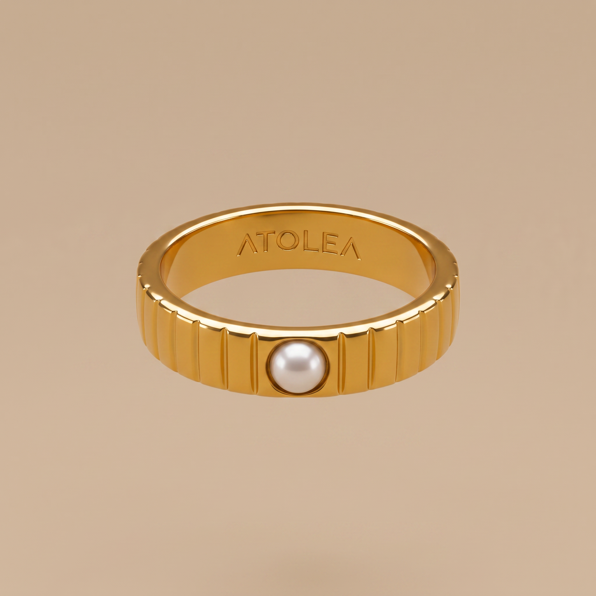 Asea Coraline Shell Pearl Ring — front view