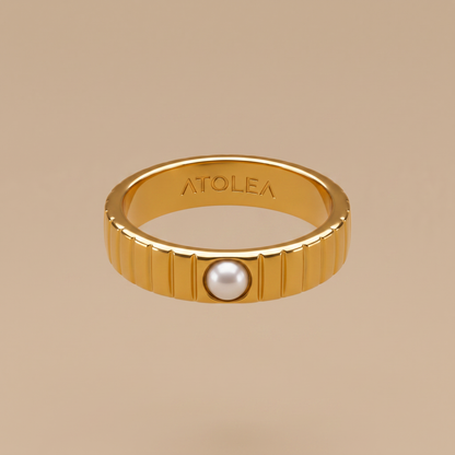 Asea Coraline Shell Pearl Ring — front view