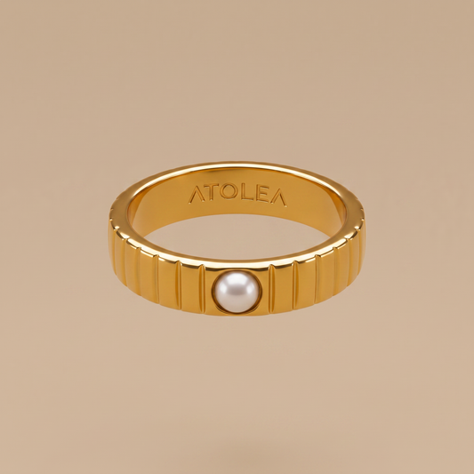 Asea Coraline Shell Pearl Ring — front view