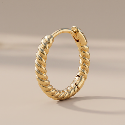 Asea Rope Twist Hoops — front view