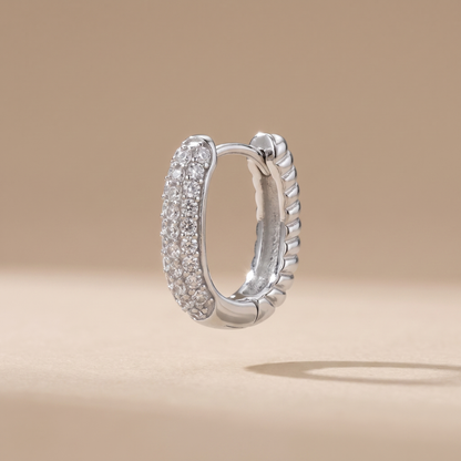 Asea Nevada Huggie Hoops — Silver color