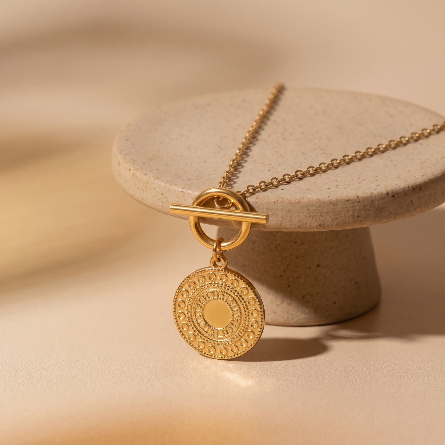 Asea Daybreak Coin Necklace — angle