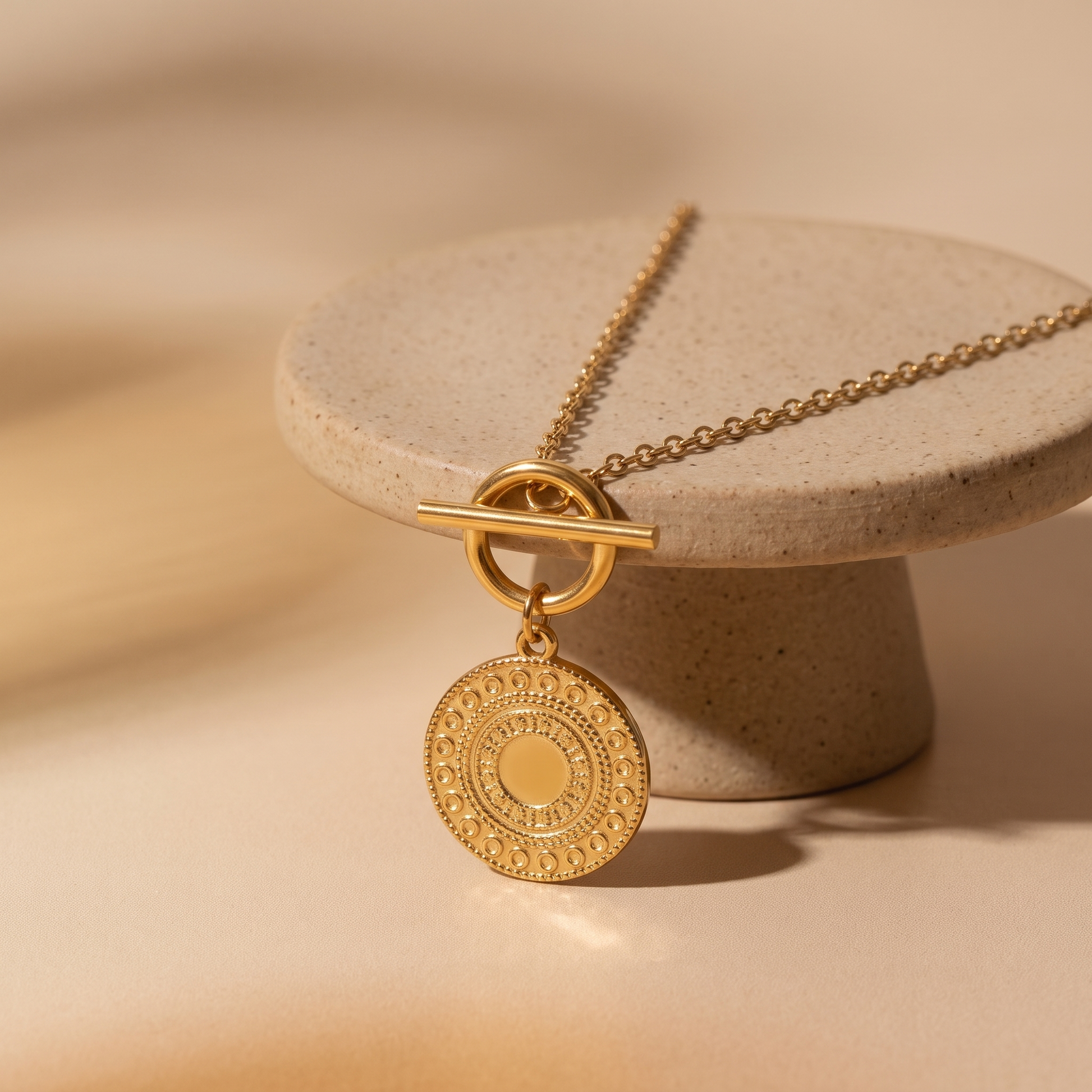 Asea Daybreak Coin Necklace — angle
