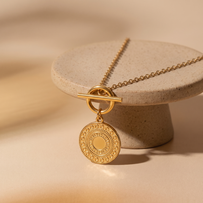 Asea Daybreak Coin Necklace — angle