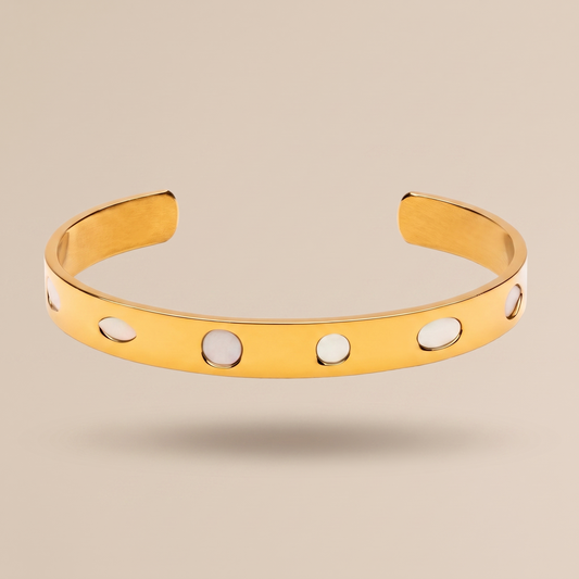 Asea Mother-of-Pearl Inlay Cuff — front view