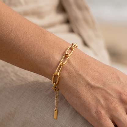 Asea Statement Paperclip Chain Bracelet — worn by model