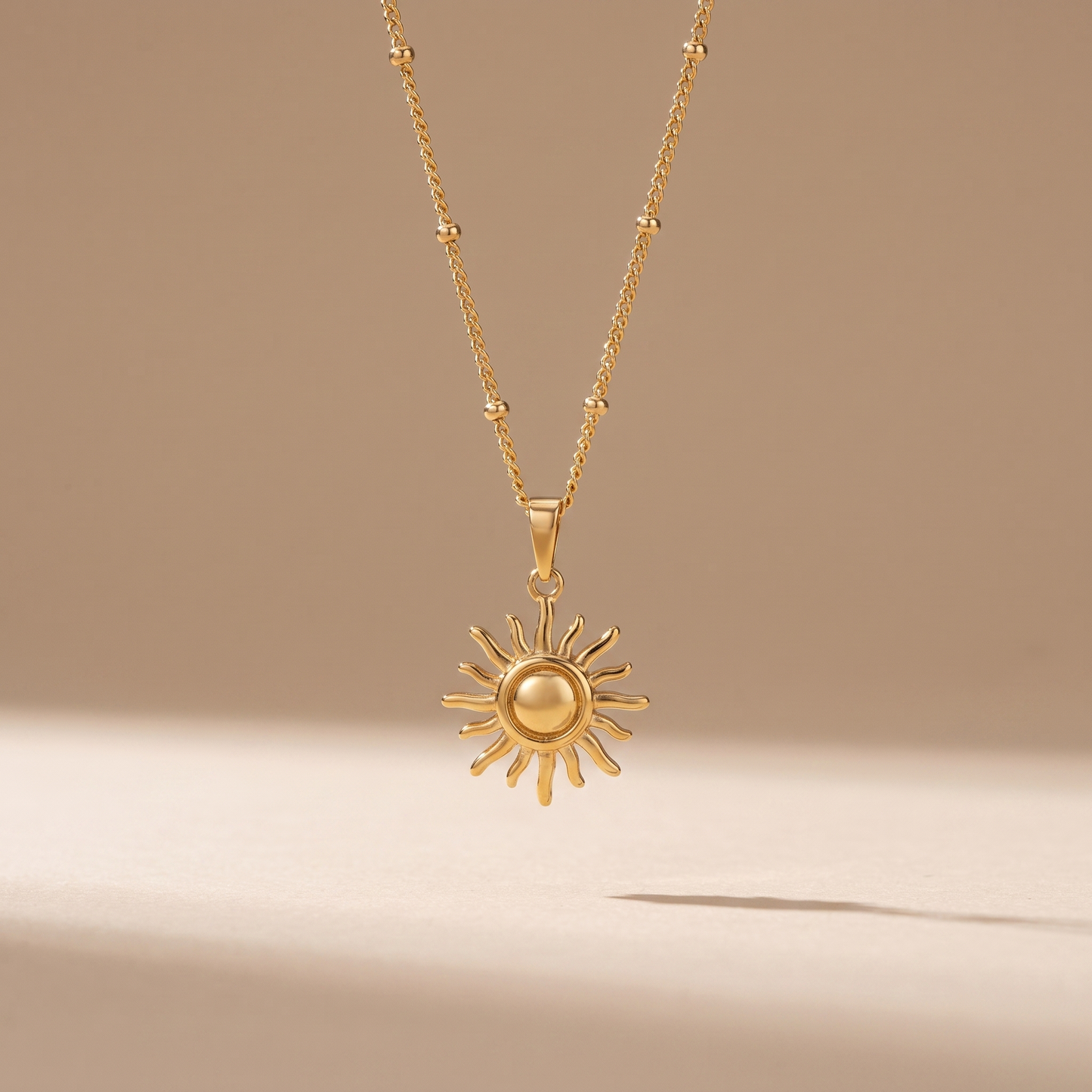 Asea Sun Charm Necklace — front view