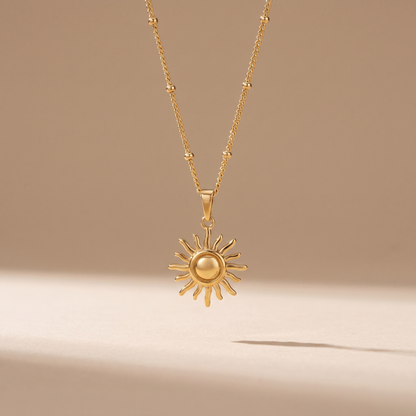 Asea Sun Charm Necklace — front view