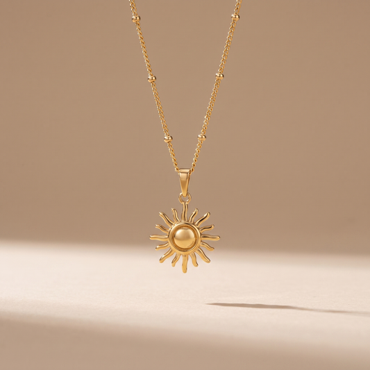 Asea Sun Charm Necklace — front view