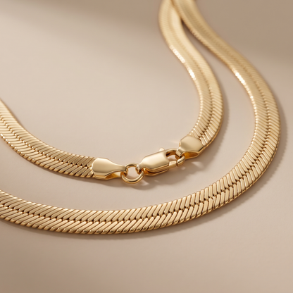 Asea Tarifa Herringbone Chain Choker — close-up detail