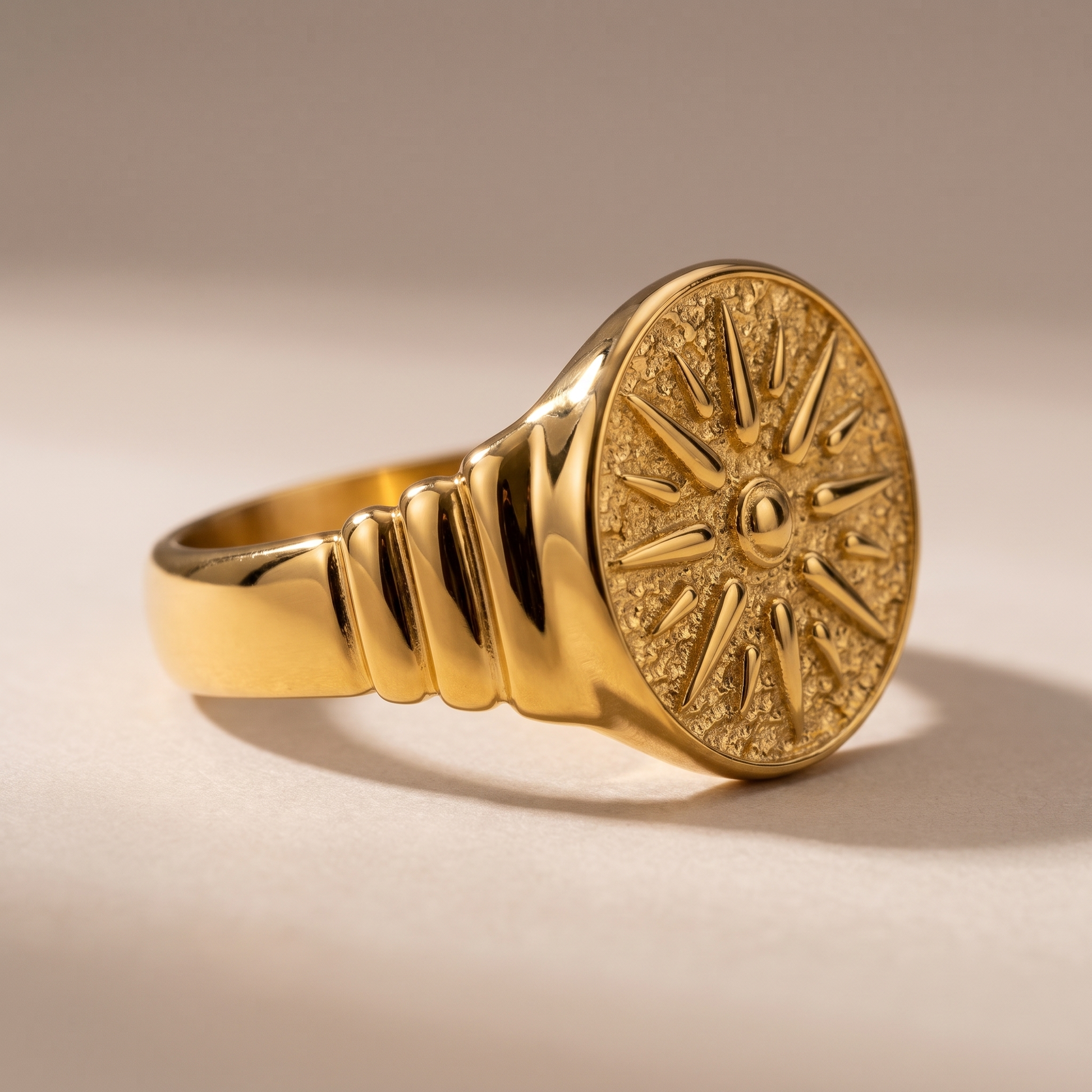 Asea Sunburst Ring — close-up detail