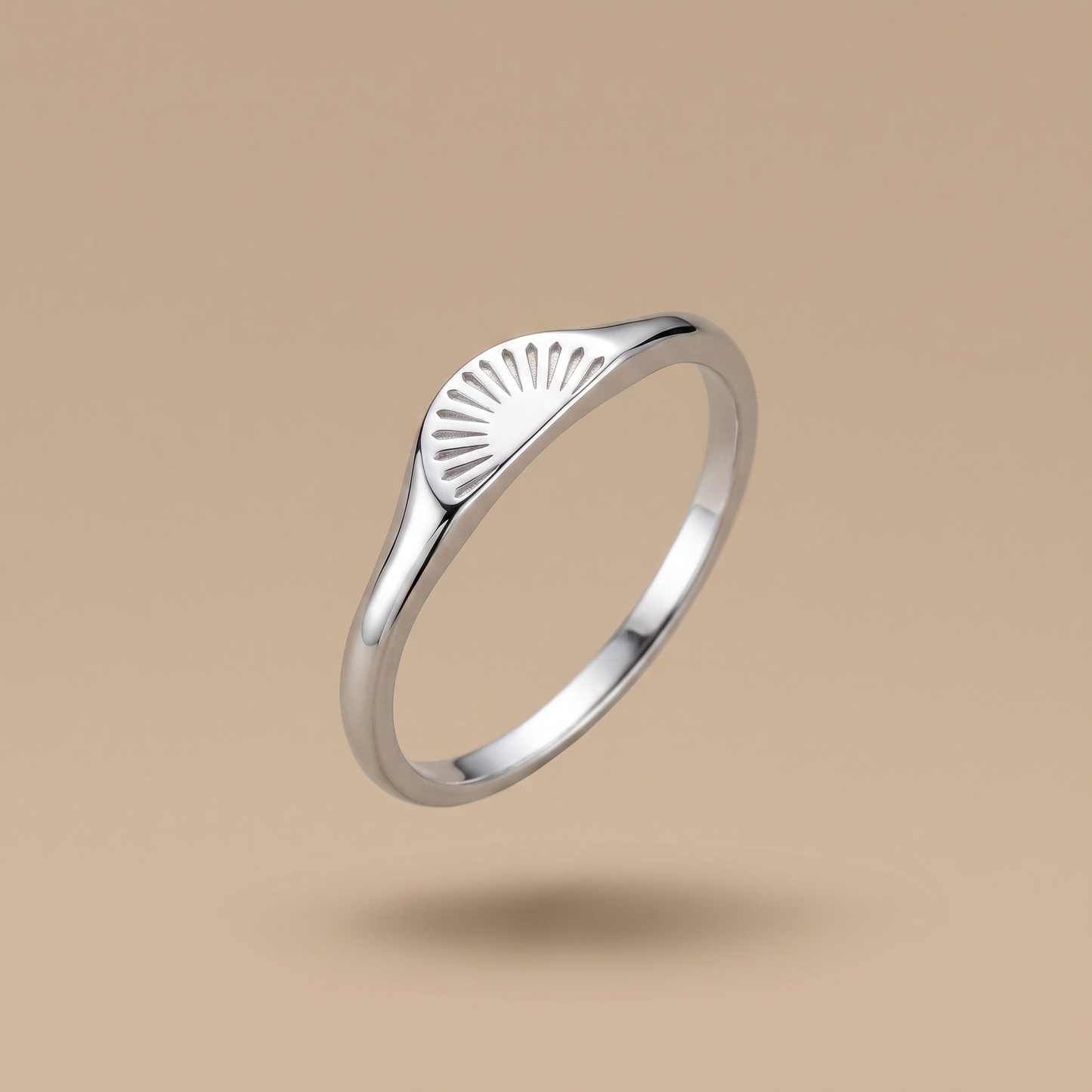 Asea Sunrise Stacking Ring — Silver Color